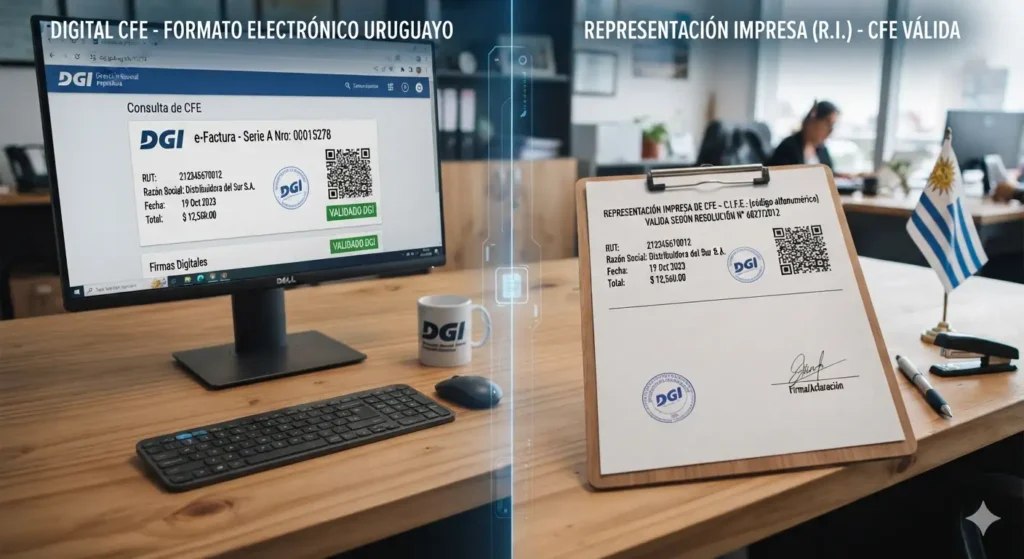 diferencia entre CEF digital y su representación impresa