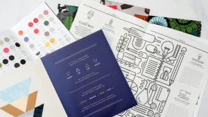 conjunto de materiales gráficos